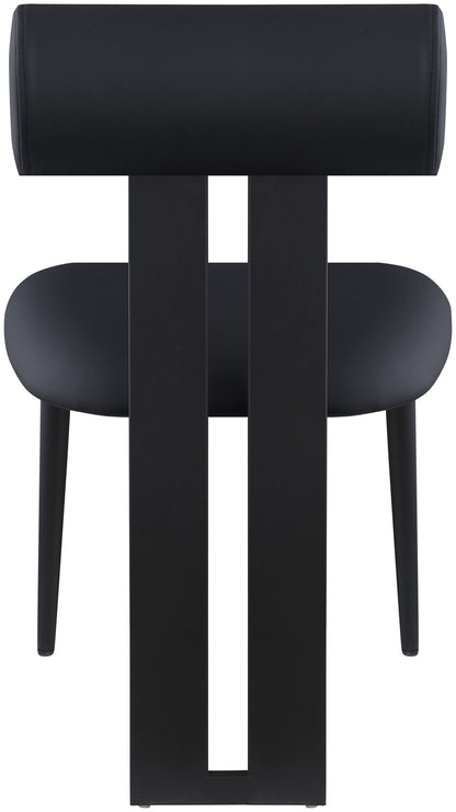 Dario - Faux Leather Dining Chair With Black Frame (Set of 2)