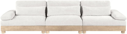 Turin - Chenille Fabric Upholstered Modular Sectional - White