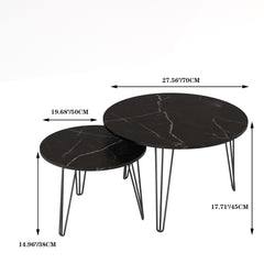 Round Nesting Coffee Table For Living Room (Set of 2)