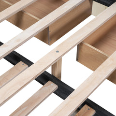 Upholstered Platform Bed With Trundle & Drawers