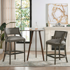 Paris - Farmhouse Counter Height Bar Stool With Backrest