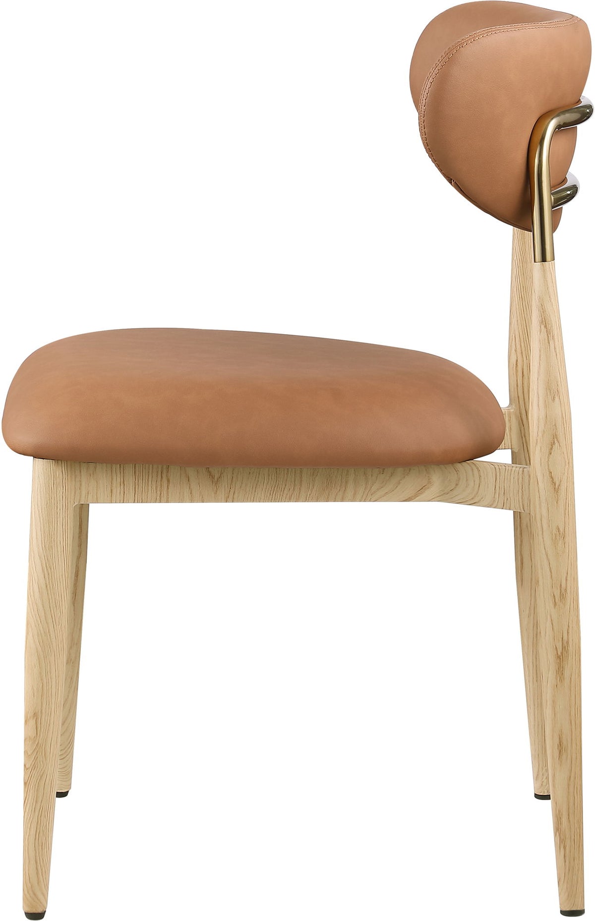 Ronda - Vegan Leather Upholstered Dining Side Chair - Natural Legs