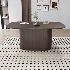 Modern Dining Table With Vertical Striped Legs
