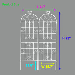 Metal Garden Rustproof Trellis For Climbing Plants Outdoor Flower Support