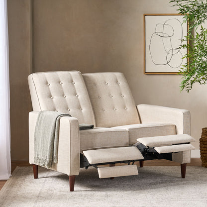 Manville - Contemporary Tufted Loveseat Pushback Recliner