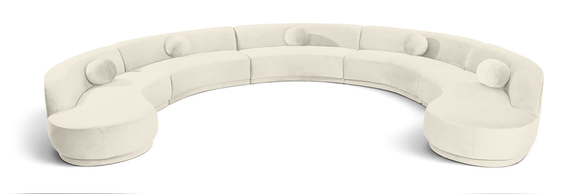 Avra - 192" Velvet Performance Fabric Upholstered Sectional