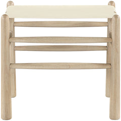 Santos - Faux Leather Upholstered Bench - Natural Frame