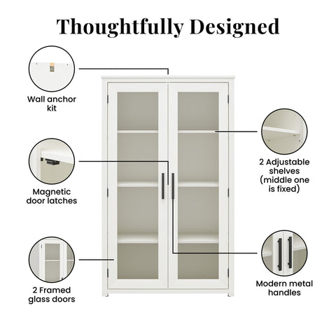 Lulu - Curio Cabinet - White Oak