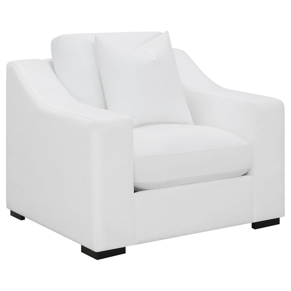 Chelan - Upholstered Sloped Arm Accent Chair - White