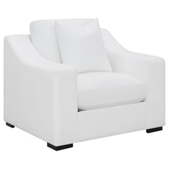 Chelan - Upholstered Sloped Arm Accent Chair - White