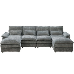 Modular Sectional Sofa Cloud Couch With Double Chaise Lounge