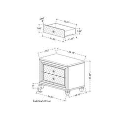 Cross - Glam Nightstand - Champagne