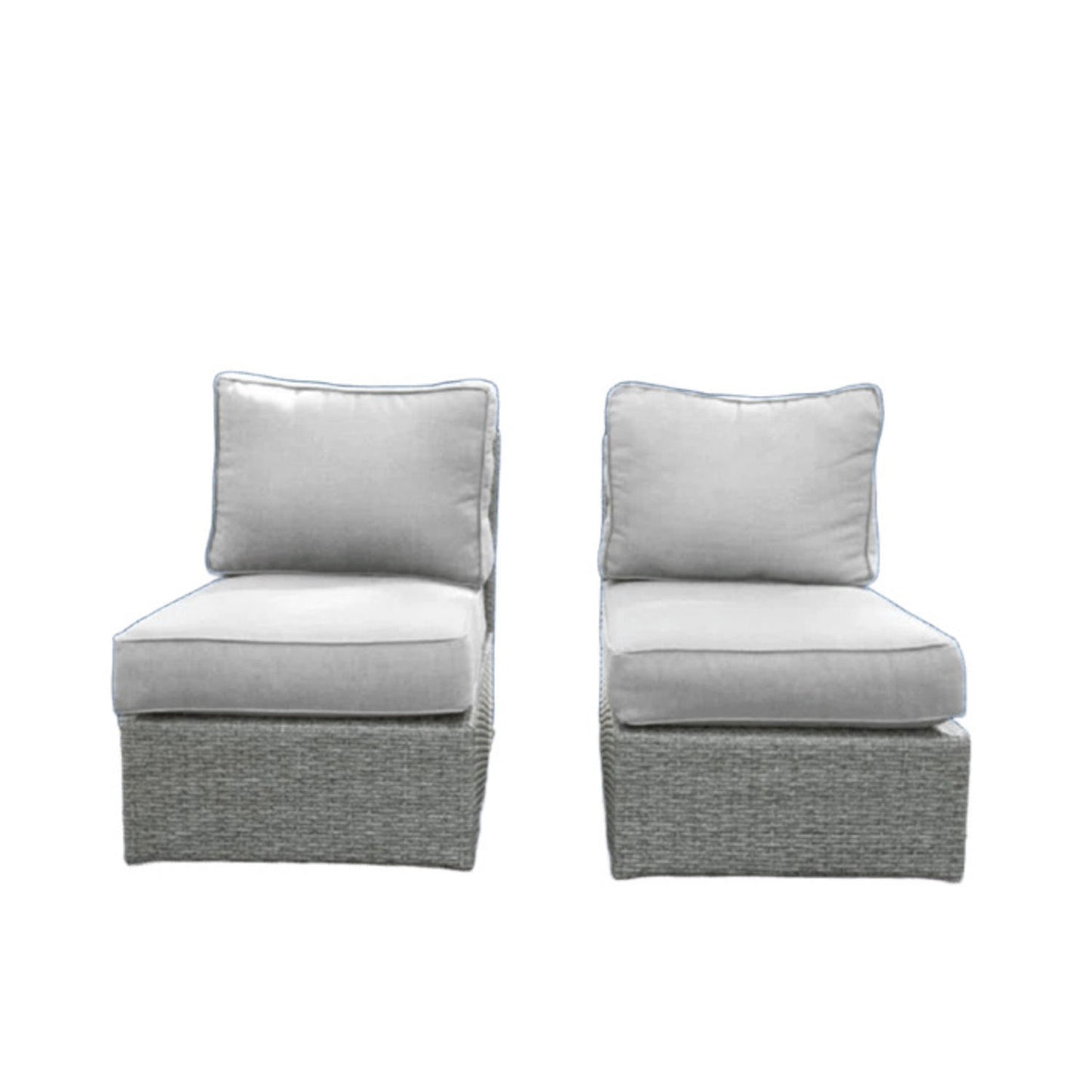 Armless Patio Chair With Cushions