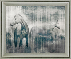 Misty Equines - 28" x 34" Framed Wall Art