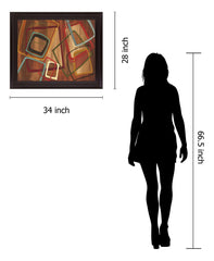 Overlapping Shapes - 28" x 34" Framed Wall Art