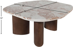Puglia - Marble Top And Oak Wood Base Table