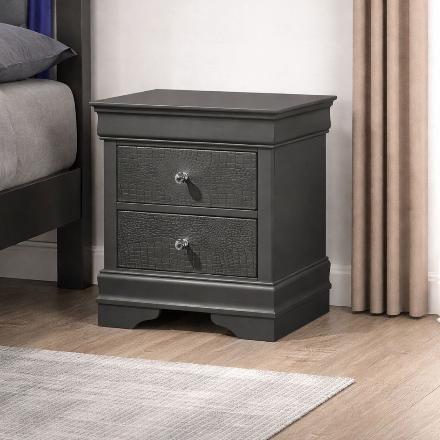 Blaze - 2 Drawer Modern Nightstand