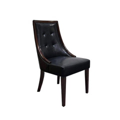 Clair - Tufted Dining Room Side Chair (Set of 2) - Dark Coffee / Black