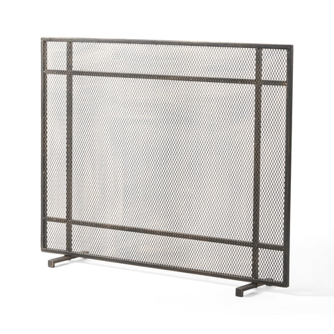 Elegant Iron Fire Screen For Fireplace Protection