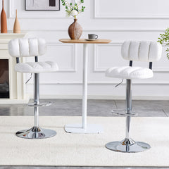 Adjustable Height Bar Stools With Footrest For Kitchen Island (Set of 2)