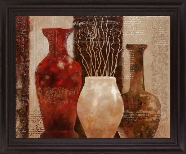 Umber Trio Harmony - 28" x 34" Framed Wall Art