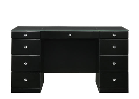Avery - Vanity Desk With Glass Top And LED Mirroк