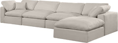 Comfy - 5 Piece Linen Modular Sectional With Chaise
