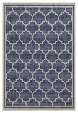 Sunshine - 5'3" X 7'3" Indoor, Outdoor Area Rug Polypropylene - Blue