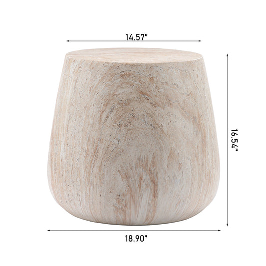 Drum Accent Coffee Table - Beige / Yellow