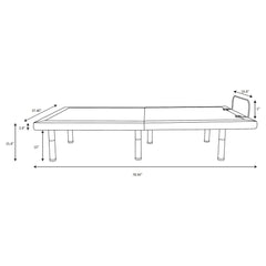 Kelven - Adjustable Bed Base With Wireless Remote And Dual Massage Motors