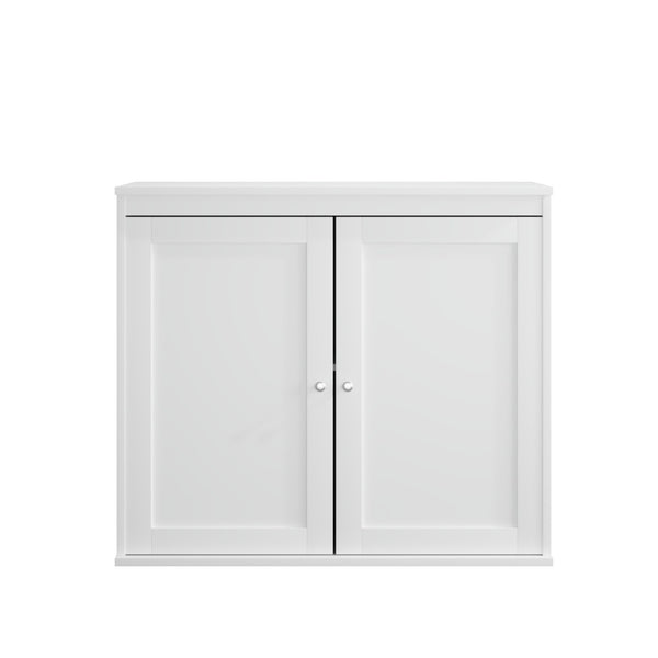 Kitchen Storage Cabinet With Double Doors, Adjustable Shelves, Sideboard Buffet For Dining Room - White
