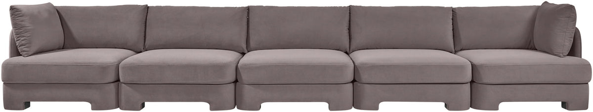 Hammond - Velvet Performance Fabric Upholstered 5 Piece Sofa