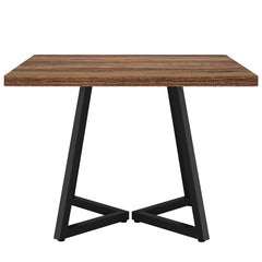 Square Dining Compact Kitchen Table - Brown / Black