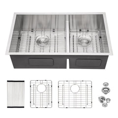 Modern Double Bowl Undermount Sink Design With 10" Deep Basins