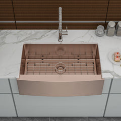 Farmhouse Kitchen Sink, Stainless Steel, Apron Front
