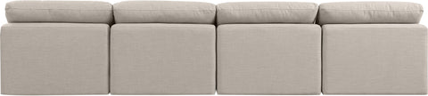 Indulge - Linen 4 Seat Modular Armless Sofa