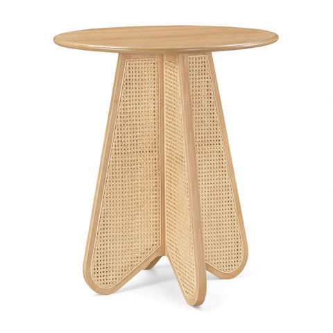 Butterfly - Solid Wood And Natural Cane Table With Natural Top