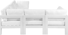 Nizuc - Outdoor Patio 5 Piece Modular Sectional With White Frame