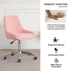 Adjustable And Space-Saving Chair With Golden Electroplated Legs