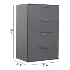 Bliss - Glossy 4 Drawer Jumbo Chest With Extra Deep Storage