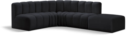 Arc - Velvet 5 Piece Corner Modular Sofa