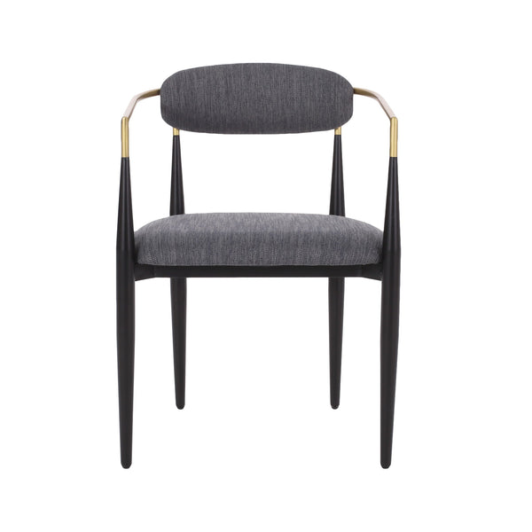 Modern Upholstered Dining Chair With Iron Frame