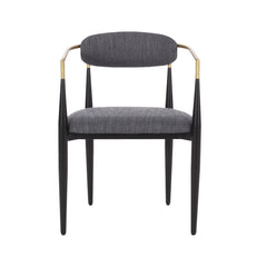 Modern Upholstered Dining Chair With Iron Frame