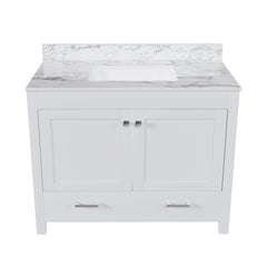 43" Bathroom Vanity, Multi Functional Cabinet - White