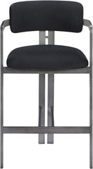 Aurum - Vegan Leather Upholstered Counter Stool With Gray Base