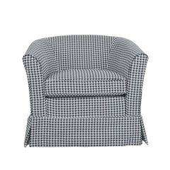 Zeniqua - Upholstered Velvet Swivel Chair With Loose Cover