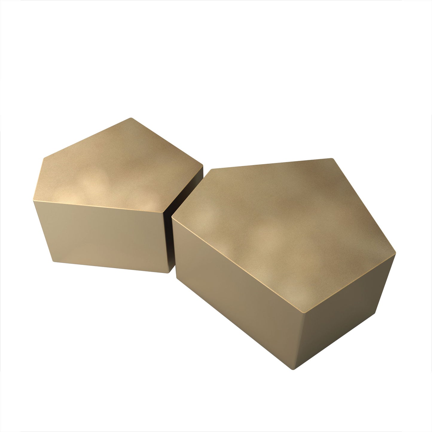 Irregular Pentagon Nesting Coffee Table Set