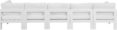 Nizuc - Outdoor Patio 5 Seat Modular Sofa With White Frame