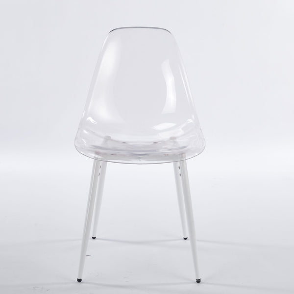 Transparent Dining Chair (Set of 4) - Matte White
