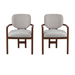 Upholstered Arm Dining Chairs (Set of 2)